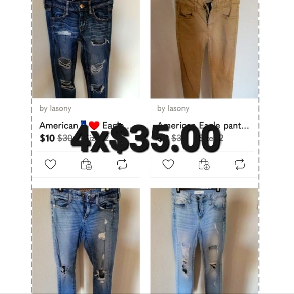 American Eagle Outfitters Denim - LOW PRICE 2 American Eagle brand , 1 cello Brand ,and 1 Arizona jean